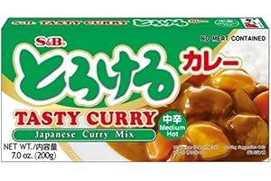 S&B Torokeru Curry Sauce Mix Medium Hot, Japanese Curry Sauce, 200 Gram