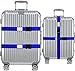 TRANVERS Travel Straps Luggage Straps Suitcases Baggage Strap Sturdy 4-Pack Blue