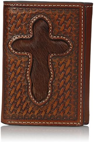 Nocona Men's Pro Hair Cross Inlay Trifold