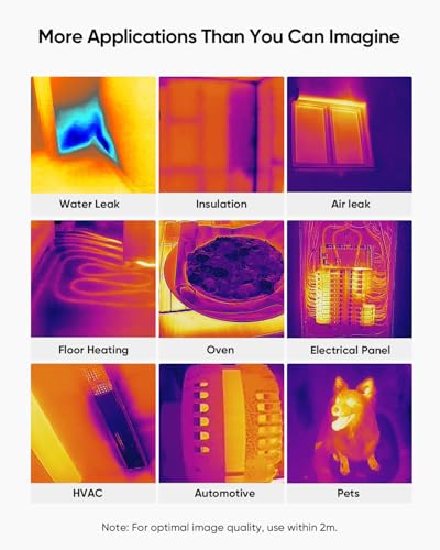 HIKMICRO E02 Thermal Camera with Visual Camera,Smart Scenes Detection,240*240 SuperIR,96x96 IR Resolution,Handheld Thermal Imaging Camera with Laser Pointer, 20Hz Infrared Thermal Imager,-20℃ to 400℃
