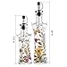 CEDAR HOME Olive Oil Bottle Set Glass Dispenser Vinegar Cruet with Stainless Steel Leak Proof Pourer Spout for Cooking or Salad Dressing, 2 Pack