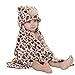 Baby Hooded Bathrobe Animal Bathrobe Fleece Blanket (Brown Giraffe)