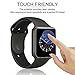 Xawy Apple Watch Screen Protector 38mm [6-Pack], (Series 3/2/1 Compatible) ILLUMI Full Coverage Screen Protector for Apple Watch HD Anti-Bubble Film Military-Grade Self-Healing UV-Resistant