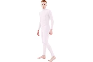 Ensnovo Adult Spandex Turtleneck Long Sleeve One Piece Unitard Bodysuit Dancewear