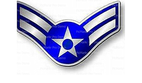 Amazon Com 1 4 Sheet Military Air Force Airman 1st Class Insignia Edible Cake Cupcake Topper D441 Grocery Gourmet Food