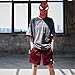Halloween Mask Spider Man Cosplay Costumes Lycra Mask Superhero Lenses (red)
