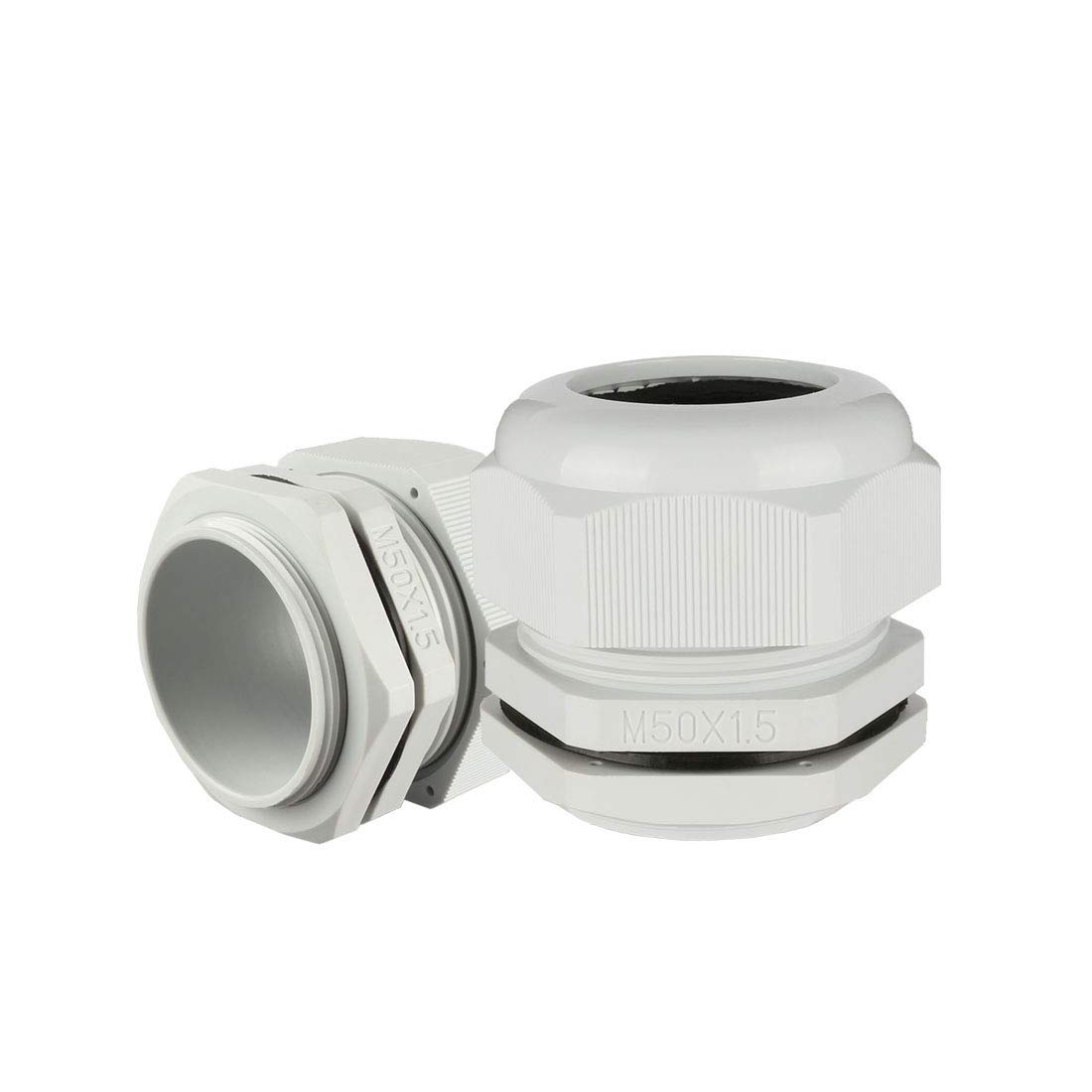 sourcing map 10 Pcs M50 Waterproof Nylon Cable Gland Joint Adjustable Connector for 32mm-38mm Dia Cable Wire