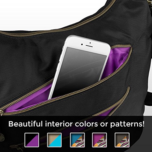 Travelon Convertible Hobo with RFID Protection - Champagne