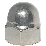 5/16-24 Acorn Cap Nuts, Stainless Steel 18-8, Standard Height, Plain Finish, Quantity 25