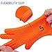 LP Silicone Heat Resistant Grilling BBQ Gloves (Pair) for Cooking Camping Baking Smoking Potholder Fireplace Orange