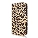 Galaxy S6 Active Case - Cellularvilla Pu Leather Wallet Flip Open Pocket ID Card Holder Slots Case Pouch Cover Fold Stand with Wrist Strap for Samsung Galaxy S6 Active SM-G890 (Brown_Leopard)