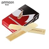 ammoon 10-pack Pieces Strength 2.5 Bamboo Reeds for Eb Alto Saxophone Sax Accessories