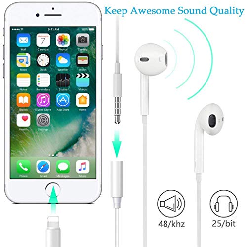 image for turelar Headphones Adapter for iPhone Headphones Splitter Aux Audio 3.
