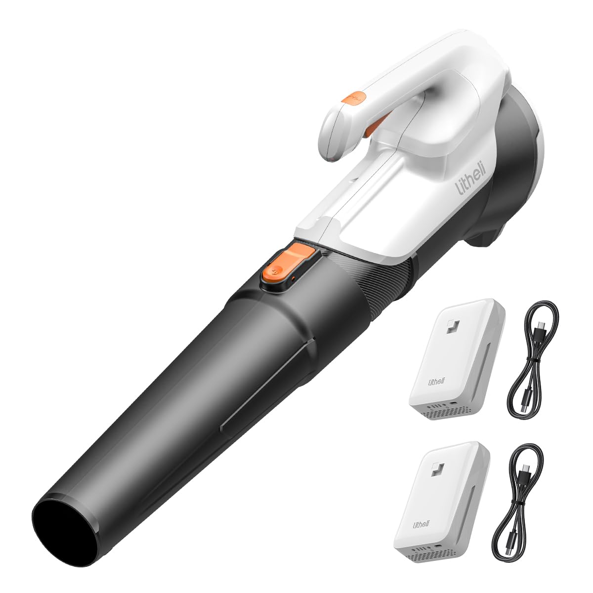 Litheli 20V Cordless Leaf Blower, Dual 2×2.0Ah Batteries Included, 350CFM/85MPH, 2-Speed Lightweight Handheld Electric Blower for Lawn, Patio, Dust & Leaves Image Litheli 20V Cordless Leaf Blower, Dual 2×2.0Ah Batteries Included, 350CFM/85MPH, 2-Speed Lightweight Handheld Electric Blower for Lawn, Patio, Dust & Leaves Image