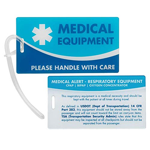Medical Equipment ID Identification Luggage Tags Medical Alert