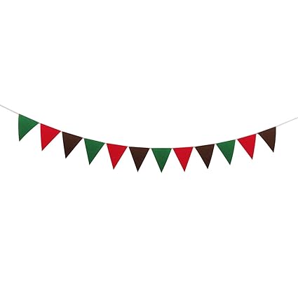 Christmas Home Party Decorations Multi Color Pennant Banner Flags