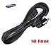 iMBAPrice iMBA-F8S-10BK Power Cord for most Two Prong Samsung TV Models (10 Feet)
