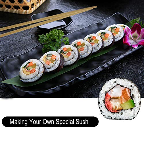 Yolyoo Sushi Kit Rolling Mats for Sushi Making 1x Rice Paddle, 6x Silicone Baking Cups and 2 Chopsticks