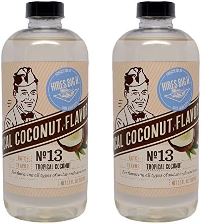 Hires Big H Coconut Syrup, Great for Soda Flavoring - 2 Pack