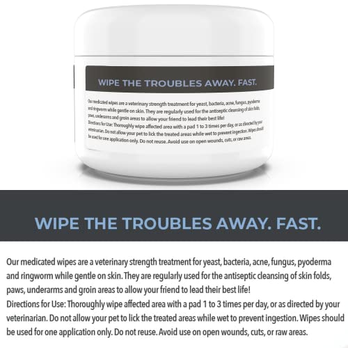 Smiling Paws Pets Antibacterial & Antifungal Wipes for Dogs & Cats