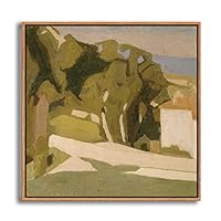 Framed Canvas Wall Art Metaphysical Still Life with Triangle by Giorgio Mordian Canvas Prints Home Artwork Decoration for Living Room,Bedroom - 16x16 inches