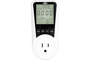 YICHENG Multifunctional YC05-US Energy Meters Socket Wattmeter Power Monitor for US with Electricity Consumption Meter,Let it Help You Better Control Your Electricity Bills. (no Backlight)
