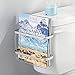 iDesign York Metal Over the Tank Magazine Rack, Newspaper and Book Holder for Bathroom, Office, Bedroom, Den, 9.25