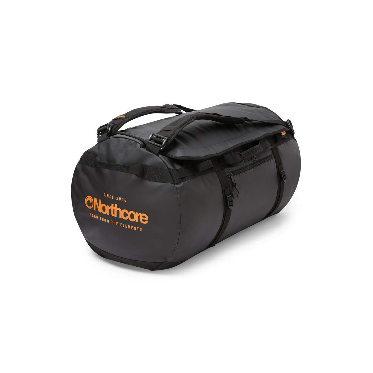 Northcore Surfing and Watersports Accessories - Duffel Bag 40L 40 Litre Capacity - Black Orange