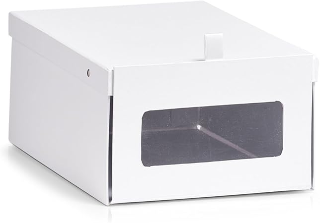 Zeller Zapatos Caja de Caja, cartón, Papel, weiß, 23 x 35 x 14 cm: Amazon.es: Hogar
