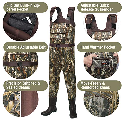 HISEA Neoprene Chest Waders for Men with Boots Duck Hunting Waders with Hanger Pricepulse