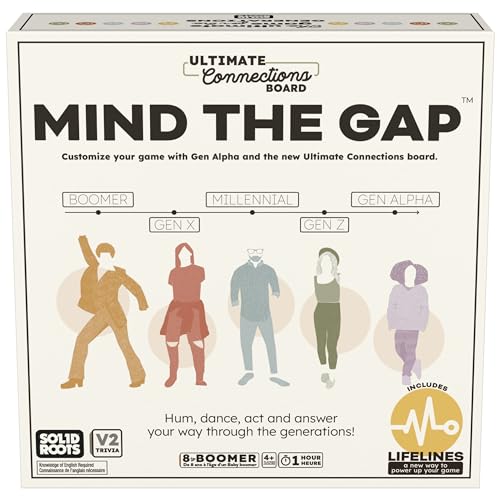 Spin Master Games, SolidRoots Mind The Gap Ultimate Connections, Amazon Exclusive, Trivia for Generations, Family Game Night, 4+ Players, Stocking Stuffer Gift Ideas for Ages 8 & Up