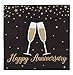 Cocktail Napkins - 150-Pack Luncheon Napkins, Disposable Paper Napkins Happy Anniversary Party Supplies, 3-Ply, Unfolded 13 x 13 Inches, Folded 6.5 x 6.5 Inches