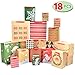 JOYIN 18 PCS Christmas Bags Assorted Sizes Kraft Treat Candy Bags (Small 5.5” Medium 9” Large 13”) for Xmas Party Favors Decoration, Holiday Present Wrapping, Thanksgiving Gift Decor