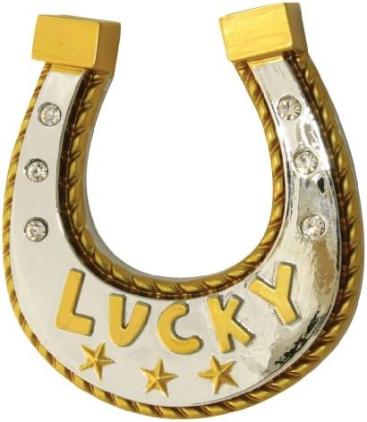 HORSE SHOE CAR EMBLEM, RHINESTONE HORSESHOE, LUCKY HORSESHOE