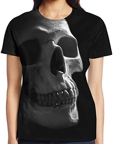 PUG NARAMA Human-Skull Full 3D Sublimation T-Shirt Full 3D For Female customised 3D Cartoon Printed Tee Funny L