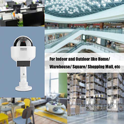 image for YSUCAU Solar Powered Dummy Fake CCTV Security Dome Camera with Flashin
