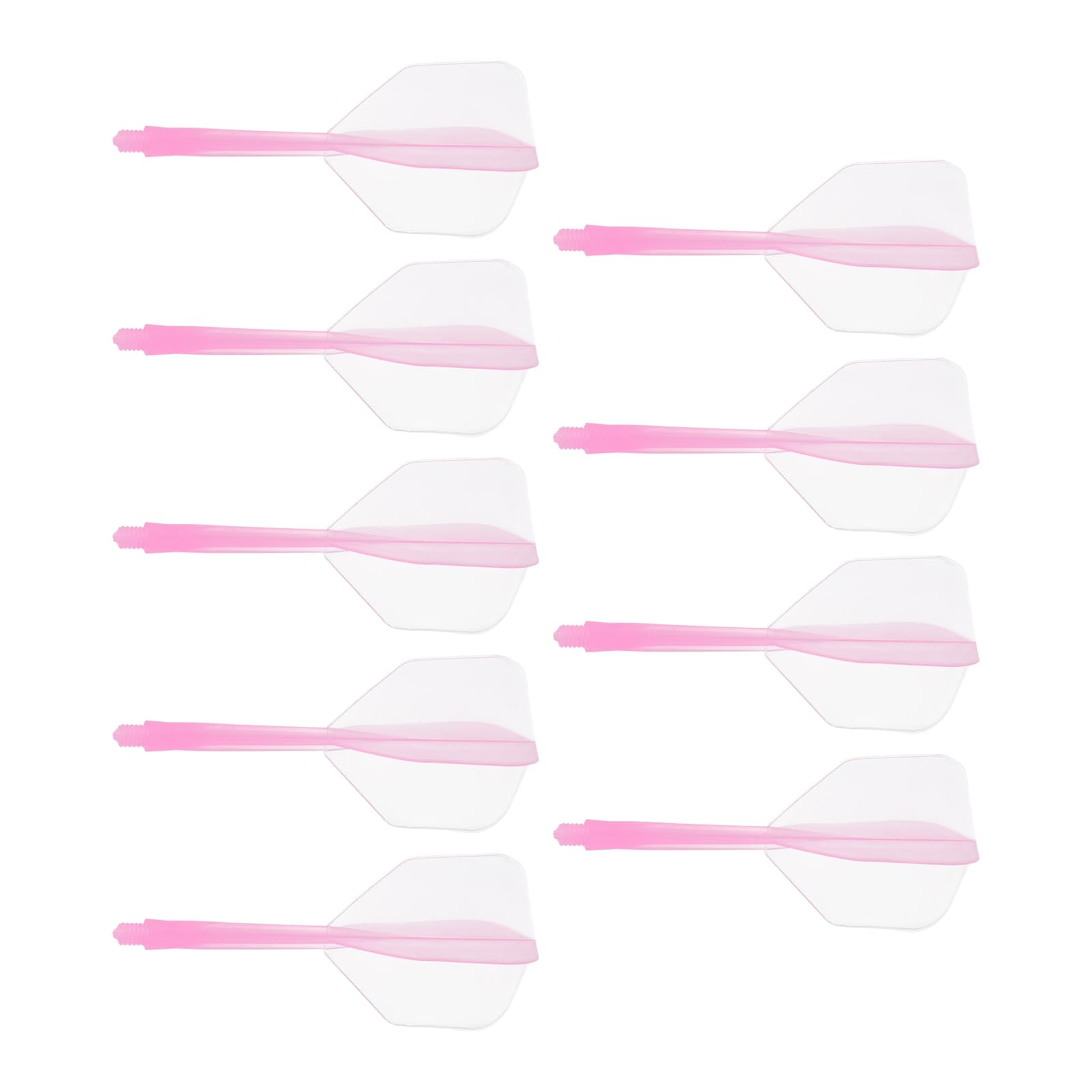 YOKIVE 9 Pcs Integrated Dart Shaft Flights, Indoor Outdoor Durable Darts Flights Set | Home, Club, Camping (Pink)