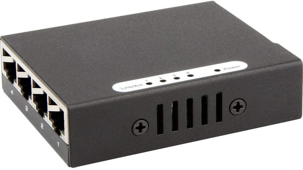 RENKFORCE Network Switch RF-4270245 4 Ports 1 GBit/s USB Power Supply, Black - Image 3