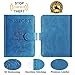 Passport Holder Cover Wallet RFID Blocking Leather Card Case Travel Accessories for Women Men (Blue)