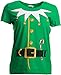 Ann Arbor T-shirt Co. Santa's Elf Costume | Jumbo Print Novelty Christmas Holiday Humor Ladies' T-Shirt-Ladies, S Green