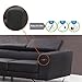 Micobin 4Pcs Self-Adhesive Leather Repair Patch, Premium Leather Couch Patch, Peel and Stick for Sofas, Car Seats, Leather Furniture, Handbags-6 x 10 Inch (Black and Brown)