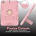 iPad Mini 1/2/3 Case, iPad 2/3/4 Case, WeLoveCase Heavy Duty Defender Case Cover with Stand Function Anti-Slip Shockproof Rugged Bumper Hybrid Protective Case for iPad Rose Gold (iPad Mini 1/2/3)