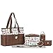 SoHo Canvas Diaper Tote Bag 7pc, Brown Owls