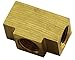 (E-10-11) Inline Tube Brass Brake Tee with 3/8