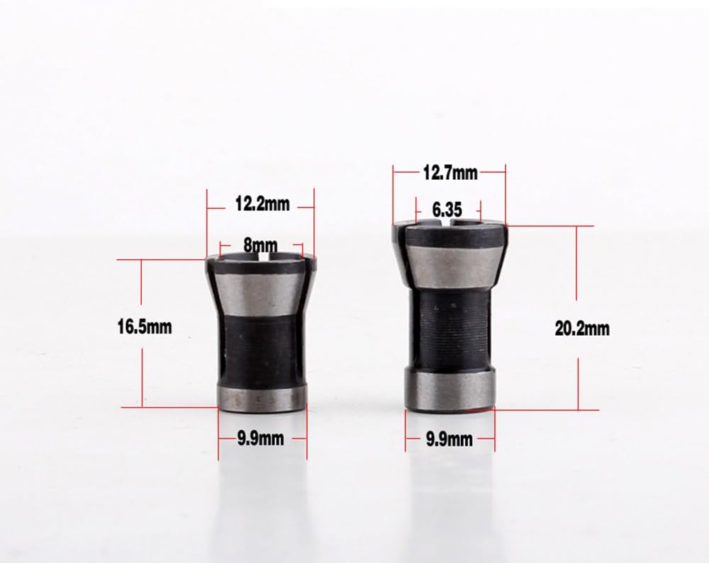 AKUTA 2pcs one set collets 6.35mm 8mm collet chuck Engraving Trimming machine Electric Router