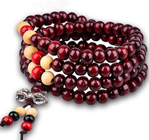 Xin Bai Xiang Mala Beads Necklace Tibetan Bracelet Lord Buddha Beads brown(8mm*108)