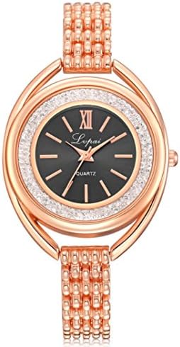 BEUU 2018 Women's Quartz Watch New Promotional Price Crystal Diamond Bracelet Wrist Wristwatches Classics Gifts Stainless Strap Vintage Ladies Gold Black & Silicone (B)