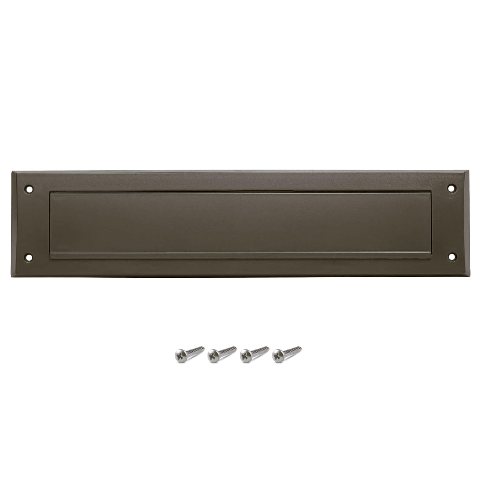 Internal Letterbox Draught Excluder 13.5 Inch (34.2cm) PVC Draught Letter Plate Seal Letter Box Flap - Prevents Draughts Coming Through The Letter Box - for Wooden or uPVC Doors - Brown with Flap
