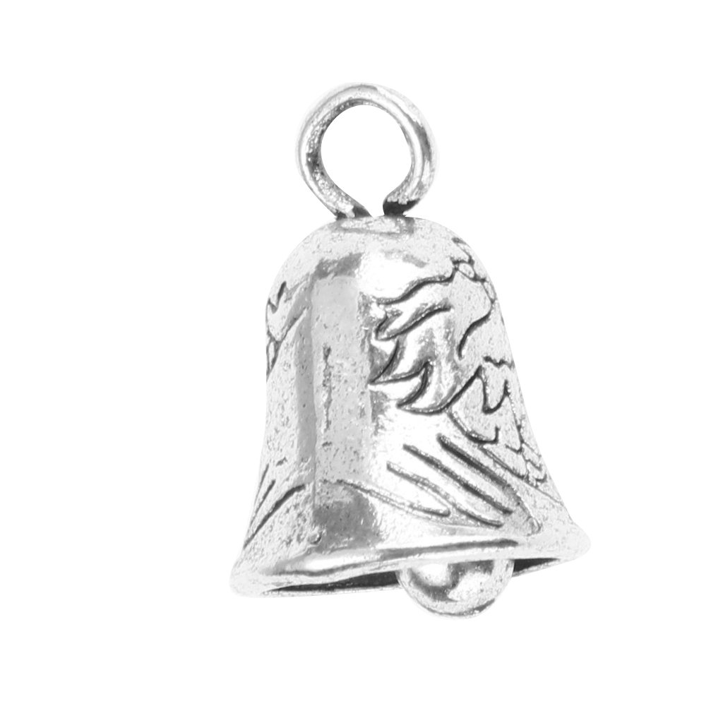 Hogar y cocina Hellery 10 Piezas Mini Campana Encantos de Metal