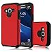 Galaxy J3 V Case, Galaxy J3 Case (2016), Venoro [Shockproof] Armor Hybrid Defender Rugged Protective Case Cover for Samsung Galaxy J3 / Express Prime/Amp Prime (Red)